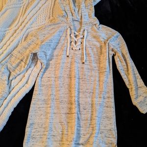 DEX lace up sweater dress